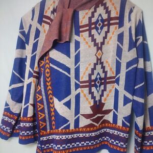 Flying Tomato 3XL Aztec Southwestern Knit Open‎ Front Cardigan Sweater
